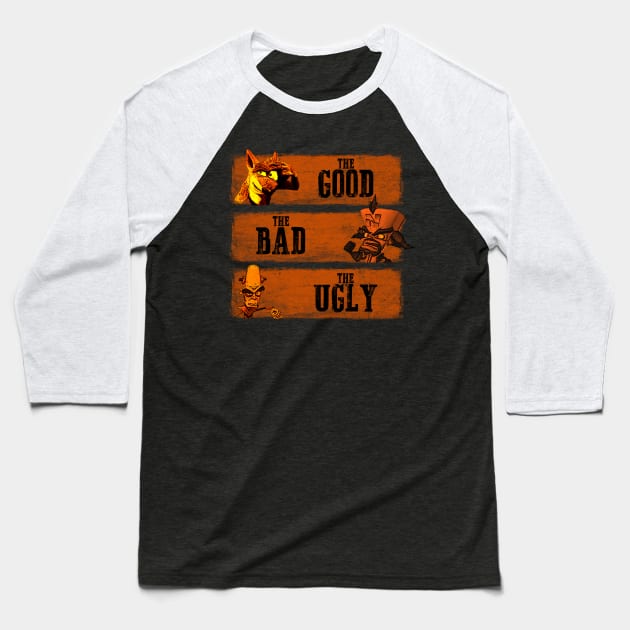 The Good, The Bad and The Ugly Baseball T-Shirt by Scakko